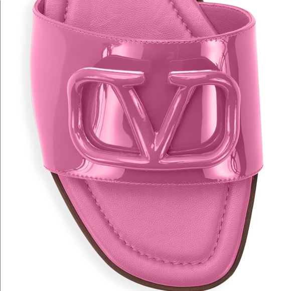 Valentino | VLogo Patent Leather Sildes - Picture 3 of 11